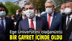 Bakanı Koca'dan Egeli sağlık çalışanlarına teşekkür!