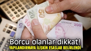 Borcu olanlar dikkat! Yapılandırmaya ilişkin esaslar belirlendi