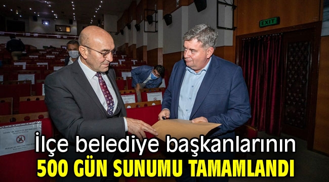 İlçe belediye başkanları 500 gün sunumu yaptı!