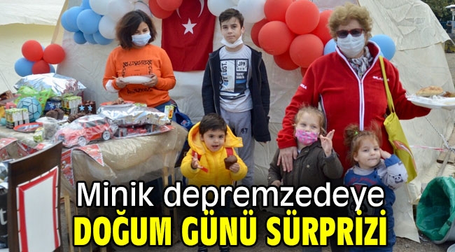 İzmir Büyükşehir'den minik depremzedeye doğum günü sürprizi