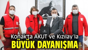 Konak'ta AKUT ve Kızılay'la büyük dayanışma