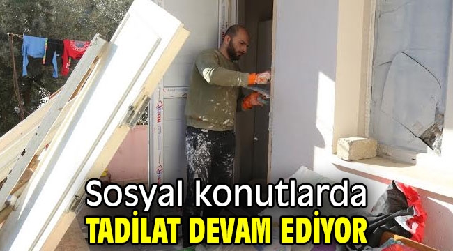 Sosyal konutlarda tadilat devam ediyor