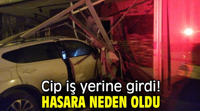 Cip iş yerine girdi! Hasara neden oldu