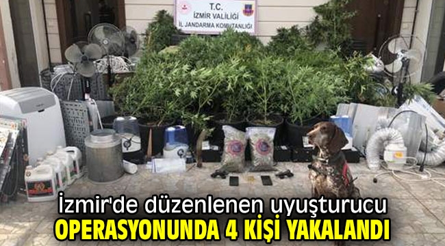 İzmir'de düzenlenen uyuşturucu operasyonunda 4 kişi yakalandı