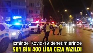 İzmir'de  Kovid-19 denetimlerinde 581 bin 400 lira ceza yazıldı