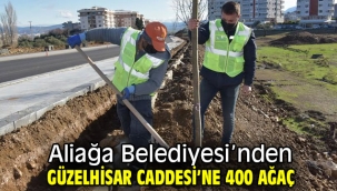 Aliağa Belediyesi'nden Güzelhisar Caddesi'ne 400 Ağaç