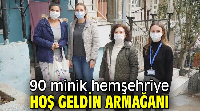 Ayvalık'ta 90 minik hemşehriye hoş geldin armağanı