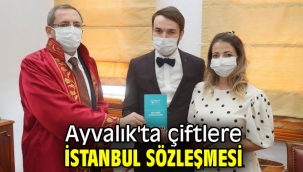 Ayvalık'ta çiftlere İstanbul Sözleşmesi