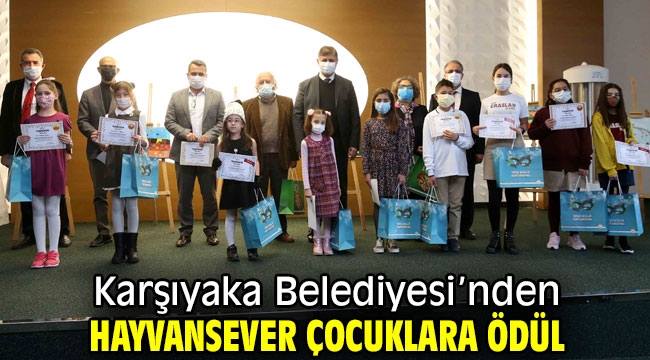 Hayvansever çocuklara Karşıyaka Belediyesi'nden ödül