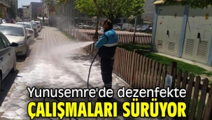 Yunusemre'de dezenfekte çalışmaları sürüyor