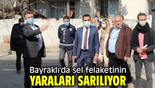 Bayraklı'da sel felaketinin yaraları sarılıyor