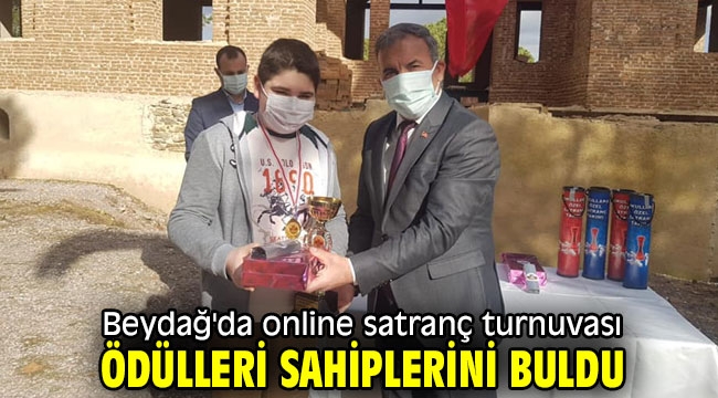 Beydağ'da online satranç turnuvası ödülleri sahiplerini buldu