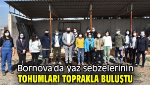 Bornova'da yaz sebzelerinin tohumları toprakla buluştu