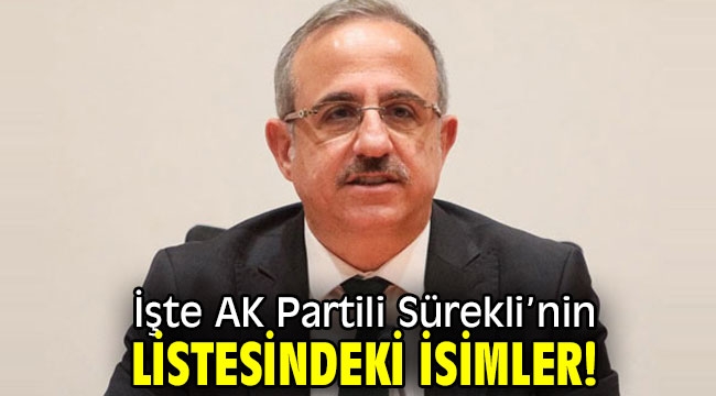 İşte AK Partili Sürekli'nin listesindeki isimler!