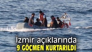 İzmir açıklarında 9 göçmen kurtarıldı