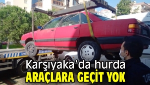 Karşıyaka'da hurda araçlar kaldırıldı