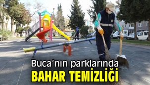 Buca'nın parklarında bahar temizliği 