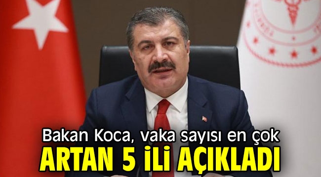 Bakan Koca, vaka sayısı en çok artan 5 ili açıkladı