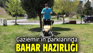 Gaziemir'in parklarında bahar hazırlığı