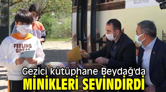 Gezici kütüphane Beydağ'da minikleri sevindirdi 