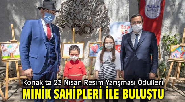 Konak'ta 23 Nisan Resim Yarışması Ödülleri minik sahipleri ile buluştu