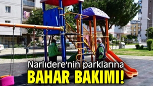 Narlıdere'nin parklarına bahar bakımı!