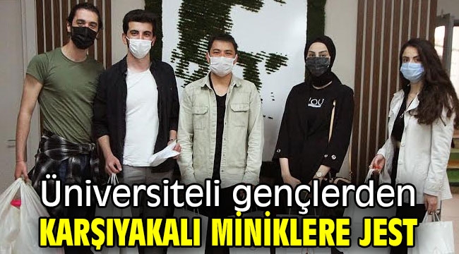 Üniversiteli gençlerden Karşıyakalı miniklere jest