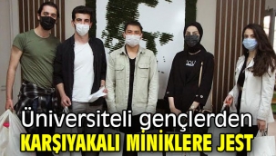 Üniversiteli gençlerden Karşıyakalı miniklere jest