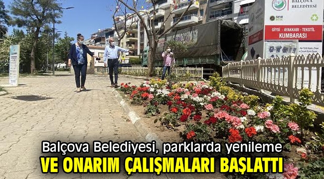 Balçova Belediyesi, parklarda yenileme ve onarım çalışmaları başlattı