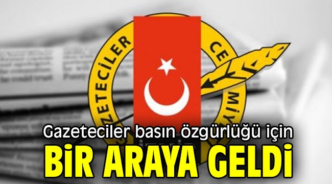 Gazeteciler basın özgürlüğü için bir araya geldi