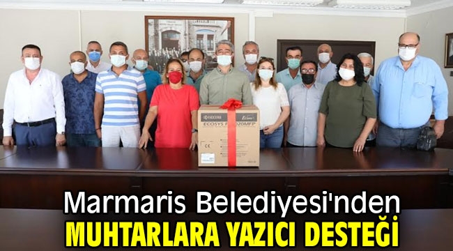 Marmaris Belediyesi'nden muhtarlara yazıcı desteği