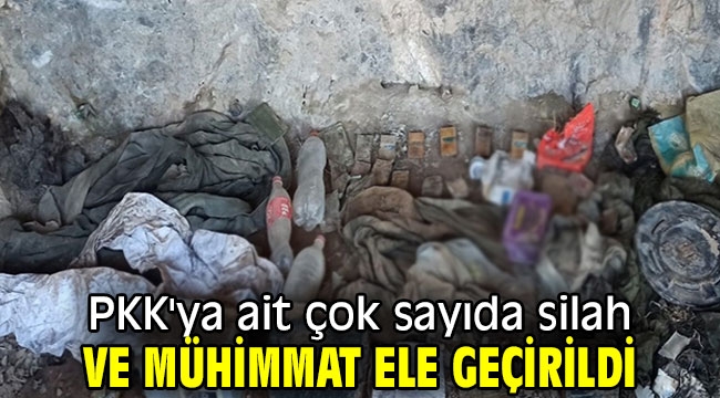 PKK'ya ait çok sayıda silah ve mühimmat ele geçirildi