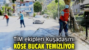 TİM ekipleri Kuşadası'nı köşe bucak temizliyor