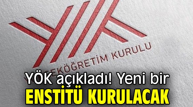 YÖK açıkladı! Yeni bir enstitü kurulacak