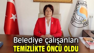 Belediye çalışanları temizlikte öncü oldu