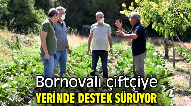 Bornovalı çiftçiye yerinde destek sürüyor