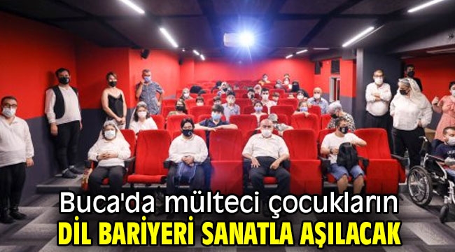 Buca'da mülteci çocukların dil bariyeri sanatla aşılacak