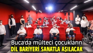 Buca'da mülteci çocukların dil bariyeri sanatla aşılacak