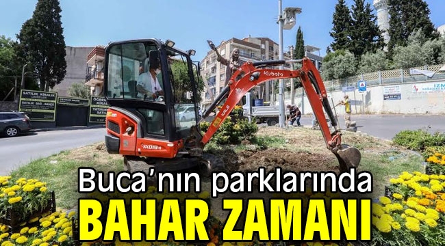 Buca'nın parklarında bahar zamanı 