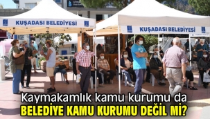 Kaymakamlık kamu kurumu da belediye kamu kurumu değil mi?