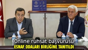 Online ruhsat başvurusu Esnaf Odaları Birliğine tanıtıldı