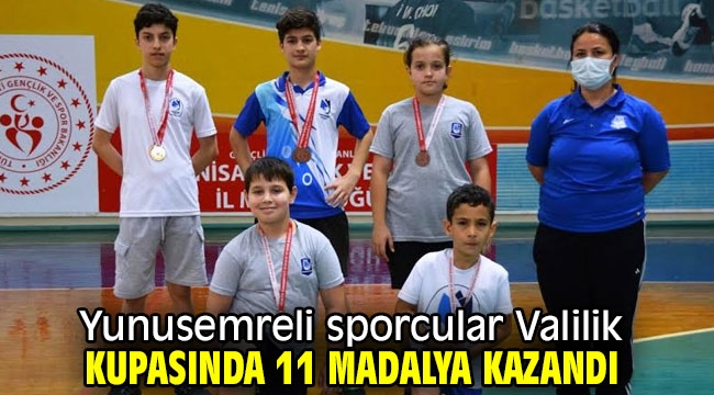  Yunusemreli sporcular Valilik Kupasında 11 madalya kazandı