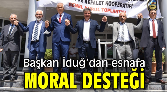 Başkan İduğ'dan esnafa moral desteği