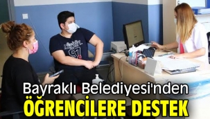 Bayraklı Belediyesi'nden öğrencilere destek