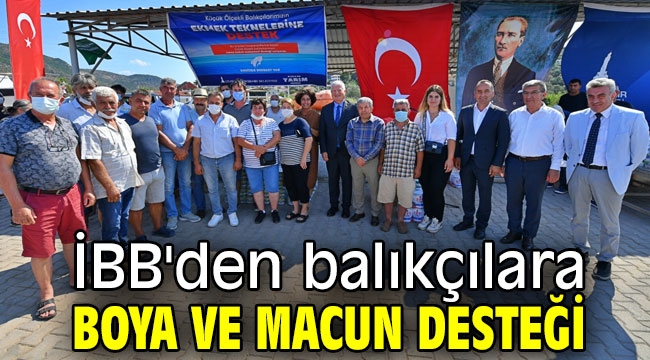 İBB'den balıkçılara boya ve macun desteği