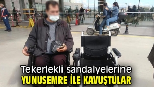 Tekerlekli sandalyelerine Yunusemre ile kavuştular