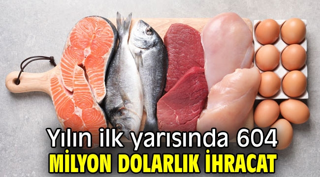 Yılın ilk yarısında 604 milyon dolarlık ihracat