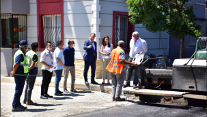 Bornova'da yol hamlesi