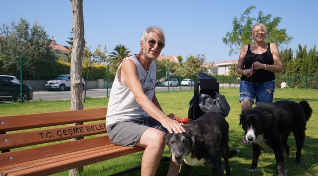 Çeşme'de köpeklere özel 'Pati Park'