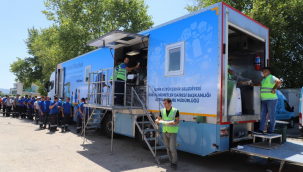 İzmir Büyükşehir Belediyesi'nin mobil mutfağı Muğla'dan döndü